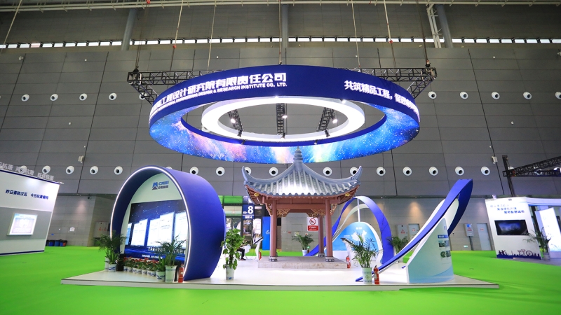 新材料仿古建筑首次亮相！中機國際參加2021年中國筑博會